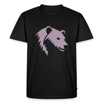 Silhouette d’ours d’une tête d’ours polaire - T-shirt Premium bio Homme - noir - Devant - Nico (187cm)