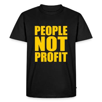 People not profit - Men's Premium Organic T-Shirt - black - Front - Nico (187cm)