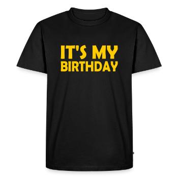 Its my birthday - T-shirt Premium bio Homme - noir - Devant - Nico (187cm)