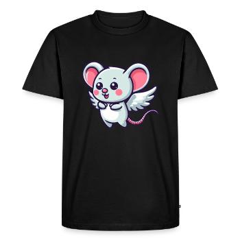 Souris céleste : Rongeur mignon avec - T-shirt Premium bio Homme - noir - Devant - Nico (187cm)
