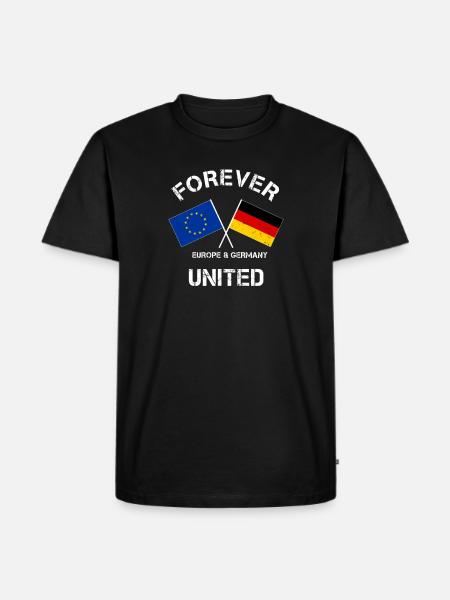 Europa EU Europaflagge Deutschland - Männer Premium Bio T-Shirt - Schwarz