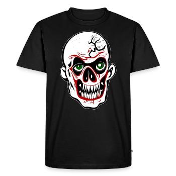 Halloween Clown Zombie Head - Men's Premium Organic T-Shirt - black - Front - Nico (187cm)