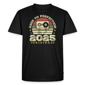Idée Cadeau Anniversaire Vintage Original 1925 - T-shirt Premium bio Homme - noir - Devant - Nico (187cm)