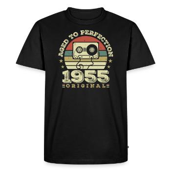 Idée Cadeau Anniversaire Vintage Original 1955 - T-shirt Premium bio Homme - noir - Devant - Nico (187cm)