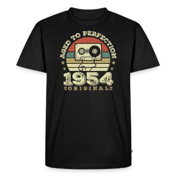 Idée Cadeau Anniversaire Vintage Original 1954 - T-shirt Premium bio Homme - noir - Devant - Nico (187cm)
