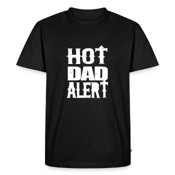 Fête des pères papa père - T-shirt Premium bio Homme - noir - Devant - Nico (187cm)