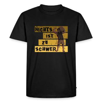 Strongman Sort muscles Fort Homme Fit Cadeau - T-shirt Premium bio Homme - noir - Devant - Nico (187cm)