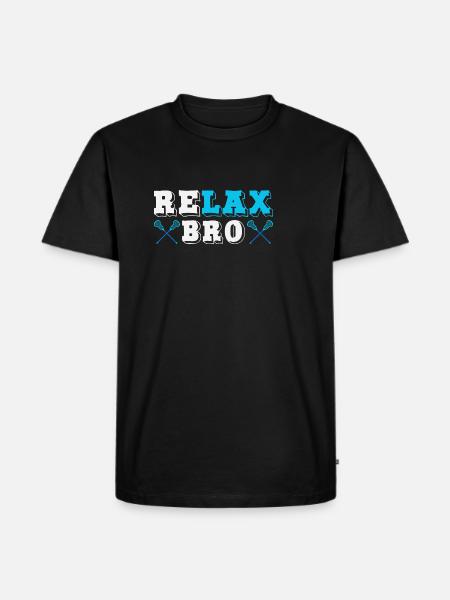 Realx Bro Lacrosse Player - Men's Premium Organic T-Shirt - black