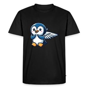 Ailes de manchot céleste - T-shirt Premium bio Homme - noir - Devant - Nico (187cm)