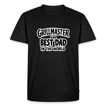 Maître du grill et meilleur papa du monde Fête des pères - T-shirt Premium bio Homme - noir - Devant - Nico (187cm)