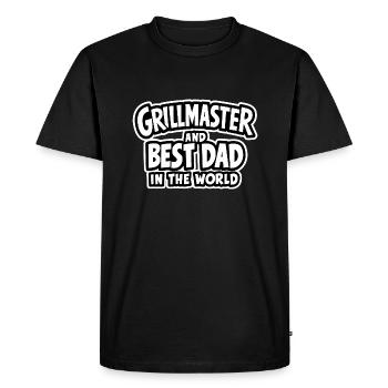 Maître du grill et meilleur papa du monde Fête des pères - T-shirt Premium bio Homme - noir - Devant - Nico (187cm)