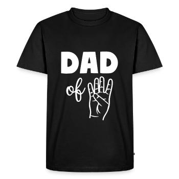 Père de quatre enfants 4 Papa - T-shirt Premium bio Homme - noir - Devant - Nico (187cm)