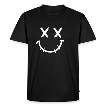 Fermeture à glissière bouche - T-shirt Premium bio Homme - noir - Devant - Nico (187cm)