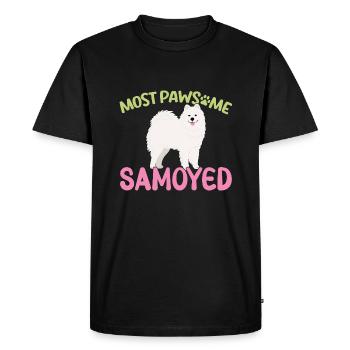 Samoyède MostPAWSOME - T-shirt Premium bio Homme - noir - Devant - Nico (187cm)