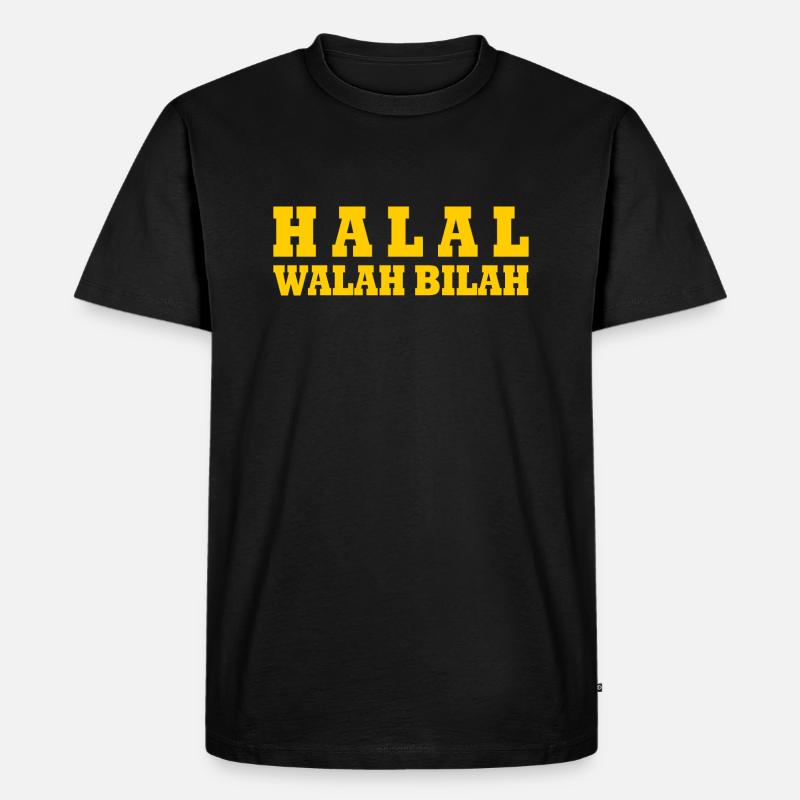 Halal walah bilah - Männer Premium Bio T-Shirt - Schwarz
