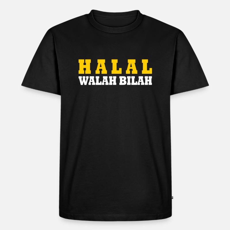 Halal walah bilah - Männer Premium Bio T-Shirt - Schwarz