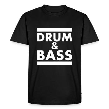 Drum and bass - T-shirt Premium bio Homme - noir - Devant - Nico (187cm)
