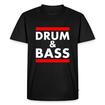 Drum and bass - T-shirt Premium bio Homme - noir - Devant - Nico (187cm)