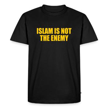 Islam is not the enemy - T-shirt Premium bio Homme - noir - Devant - Nico (187cm)