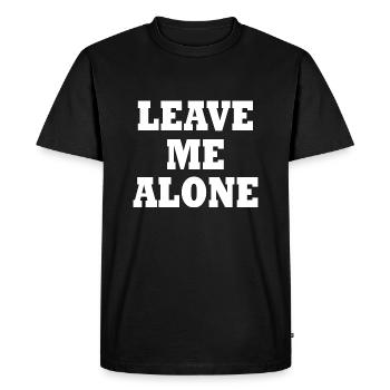 Leave me alone - T-shirt Premium bio Homme - noir - Devant - Nico (187cm)