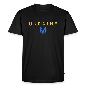 Ukraine - T-shirt Premium bio Homme - noir - Devant - Nico (187cm)