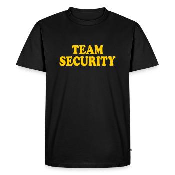Team security - Men's Premium Organic T-Shirt - black - Front - Nico (187cm)