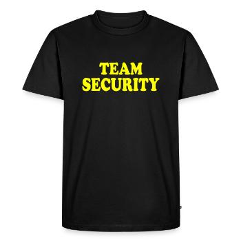 Team security - Men's Premium Organic T-Shirt - black - Front - Nico (187cm)