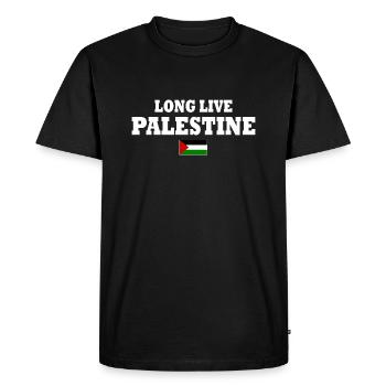 Long live palestine - T-shirt Premium bio Homme - noir - Devant - Nico (187cm)
