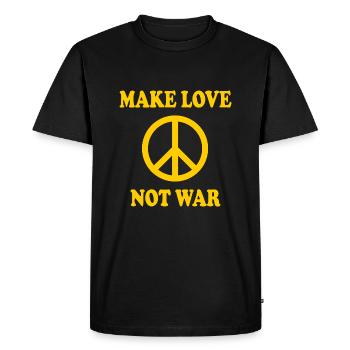 Make love not war - T-shirt Premium bio Homme - noir - Devant - Nico (187cm)
