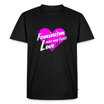 feminism was my first love - Men's Premium Organic T-Shirt - black - Front - Nico (187cm)