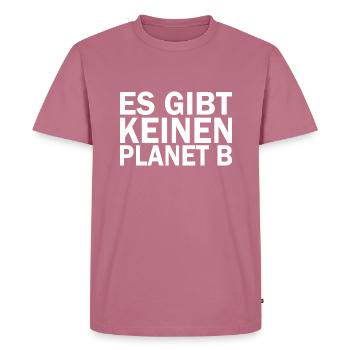 Es gibt keinen planet b - Männer Premium Bio T-Shirt - Mauve - Vorne - Nico (187cm)