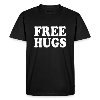 Free hugs - T-shirt Premium bio Homme - noir - Devant - Nico (187cm)