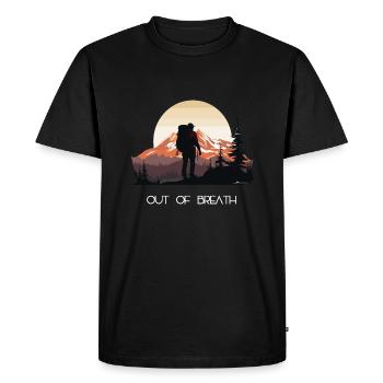 Wildlife Trees Nature Forest I Love Hiking - Men's Premium Organic T-Shirt - black - Front - Nico (187cm)