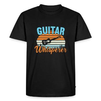 Guitare Whisperer / Gitarre - T-shirt Premium bio Homme - noir - Devant - Nico (187cm)