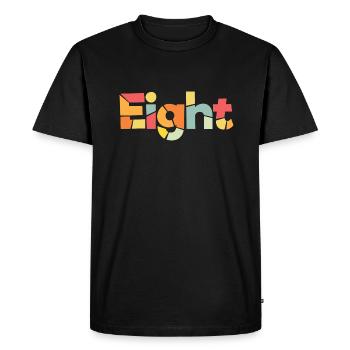 Huit - 8 ans anniversaire, 8 ans anniversaire - T-shirt Premium bio Homme - noir - Devant - Nico (187cm)