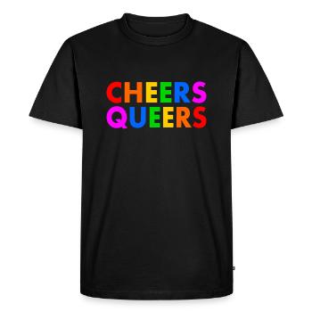 Cheers queers - T-shirt Premium bio Homme - noir - Devant - Nico (187cm)