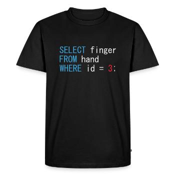 Cadeau de bases de données de développeur informatique - T-shirt Premium bio Homme - noir - Devant - Nico (187cm)