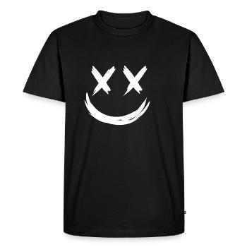 Smile with crossed eyes - Men's Premium Organic T-Shirt - black - Front - Nico (187cm)