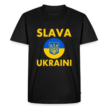 Slava ukraini - T-shirt Premium bio Homme - noir - Devant - Nico (187cm)