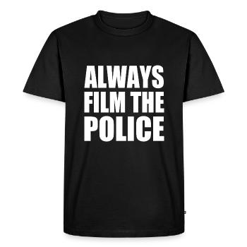 Always film the police - T-shirt Premium bio Homme - noir - Devant - Nico (187cm)
