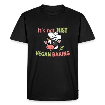 It's not just vegan baking - Men's Premium Organic T-Shirt - black - Front - Nico (187cm)
