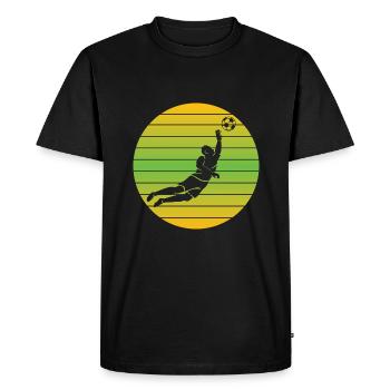 Gardien de but Vintage Football Gardien de but Rétro Gardien de but - T-shirt Premium bio Homme - noir - Devant - Nico (187cm)