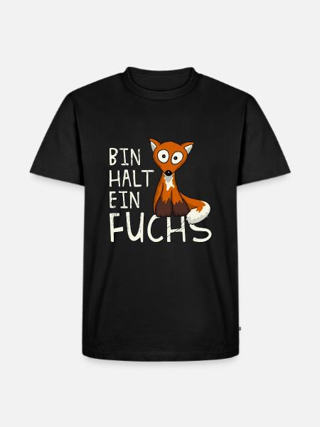 Bin halt ein süßer schlauer fuchsiger Fuchs - Männer Premium Bio T-Shirt - Schwarz