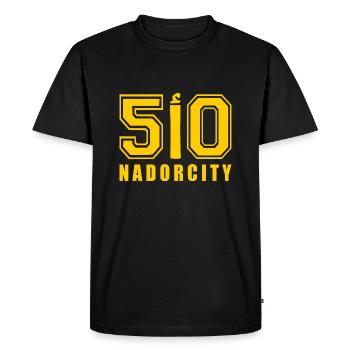 Nadorcity nador ا 50 - T-shirt Premium bio Homme - noir - Devant - Nico (187cm)