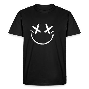Emoji with crossed eyes - Men's Premium Organic T-Shirt - black - Front - Nico (187cm)