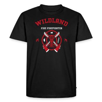 Pompier de forêt - T-shirt Premium bio Homme - noir - Devant - Nico (187cm)
