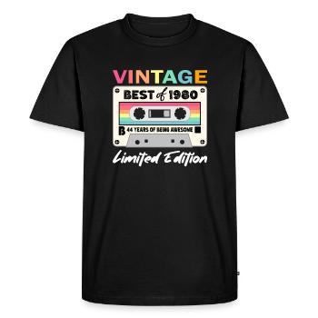 Le meilleur de 1980 - 44e anniversaire édition limitée - T-shirt Premium bio Homme - noir - Devant - Nico (187cm)