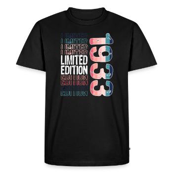 Edition limitée depuis 1933 Anniversaire Millésime 1933 - T-shirt Premium bio Homme - noir - Devant - Nico (187cm)