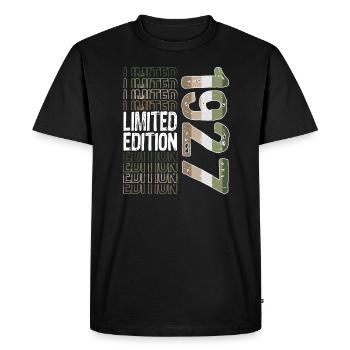 Edition limitée depuis 1927 Anniversaire Millésime 1927 - T-shirt Premium bio Homme - noir - Devant - Nico (187cm)