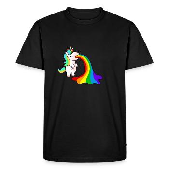 Licorne de vomi - T-shirt Premium bio Homme - noir - Devant - Nico (187cm)